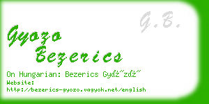 gyozo bezerics business card